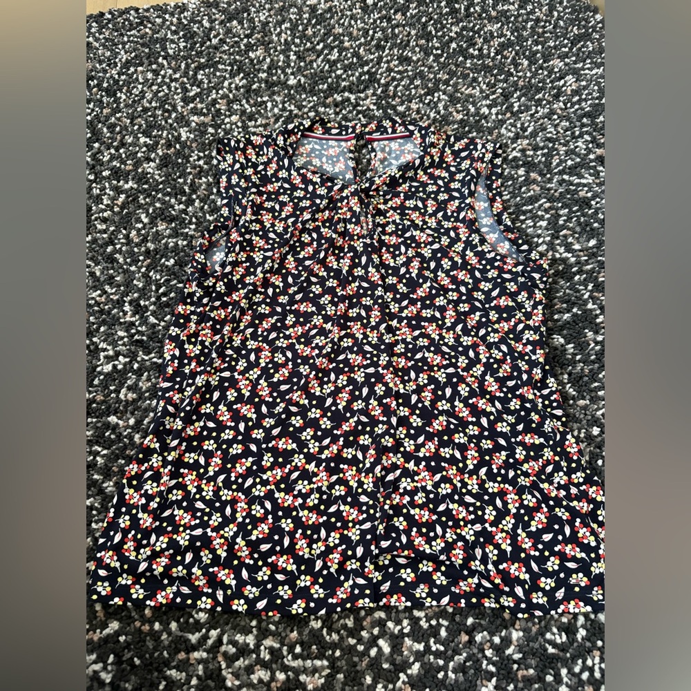 Tommy Hilfiger Floral Tank Top - Navy and Multicolor
